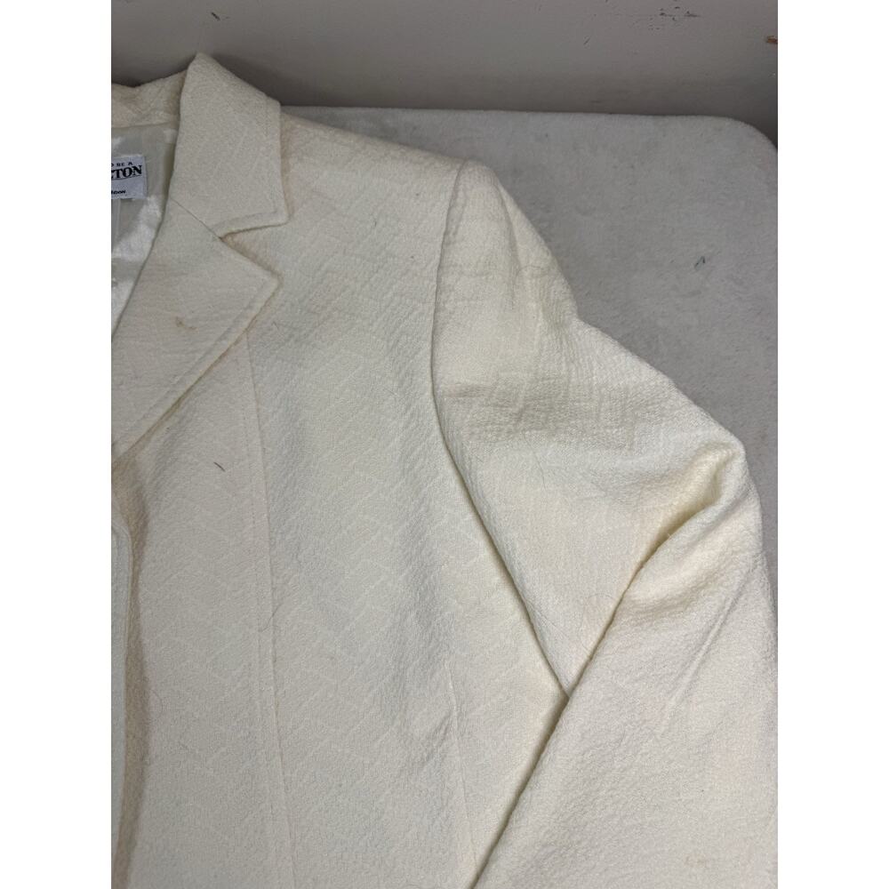 Pendleton Women’s Wool Blend Skirt Suit Ivory Jacket 6 Skirt 8 Made USA - Picture 7 of 16